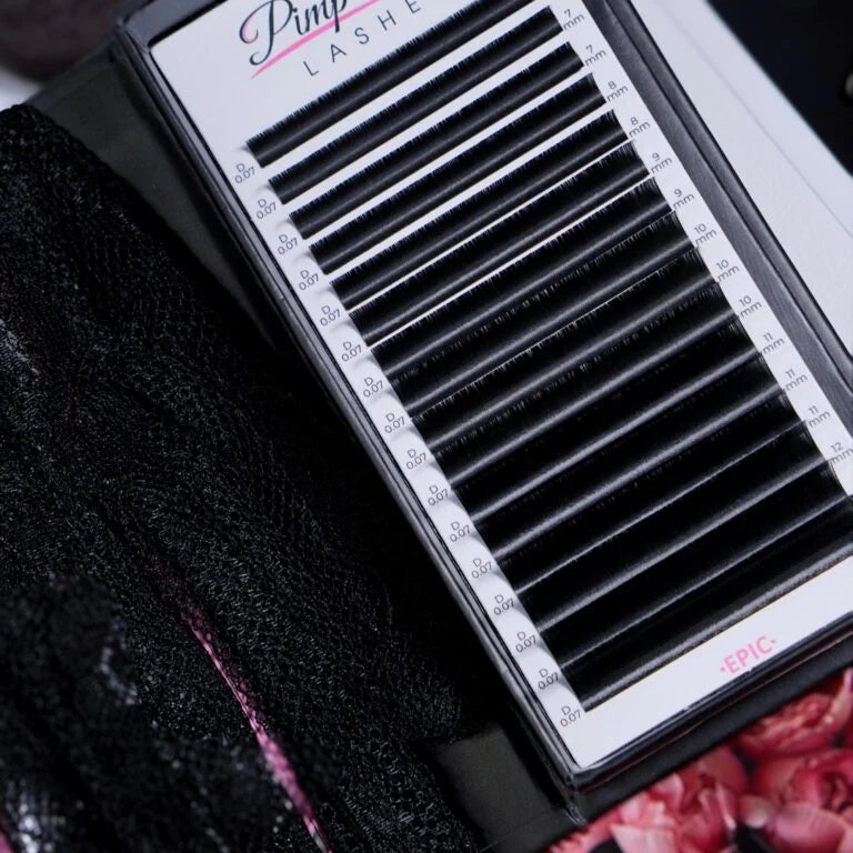 Black Eyelashes for Extension EPIC LASH LINE Black Matt Pimp My Lashes