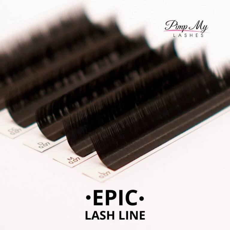Black Eyelashes for Extension EPIC LASH LINE Black Matt Pimp My Lashes