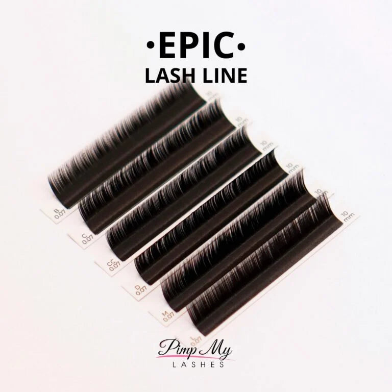 Black Eyelashes for Extension EPIC LASH LINE Black Matt Pimp My Lashes