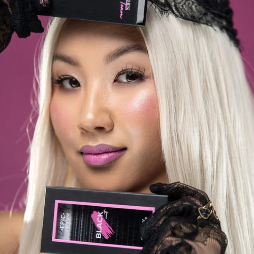 Black Eyelashes for Extension EPIC LASH LINE Black Matt Pimp My Lashes