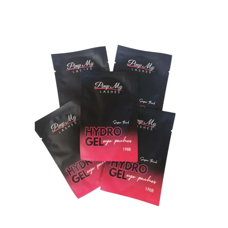 Black hydrogel under-eye patches for UV Pimp My Lashes