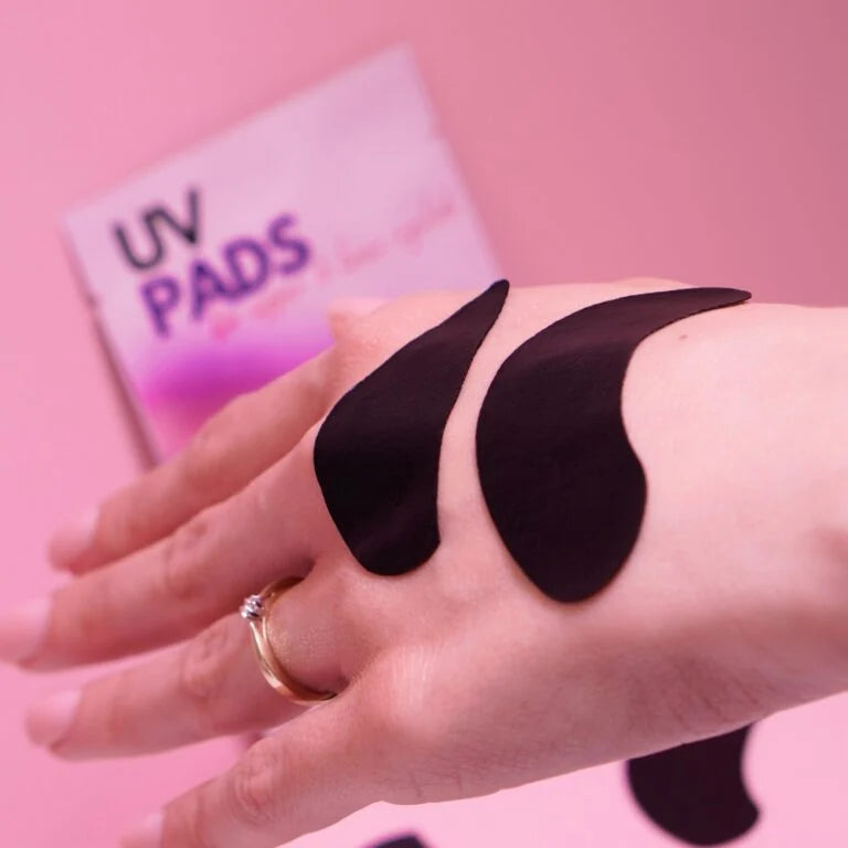 Black upper and lower eyelid patches for the UV method Pimp My Lashes