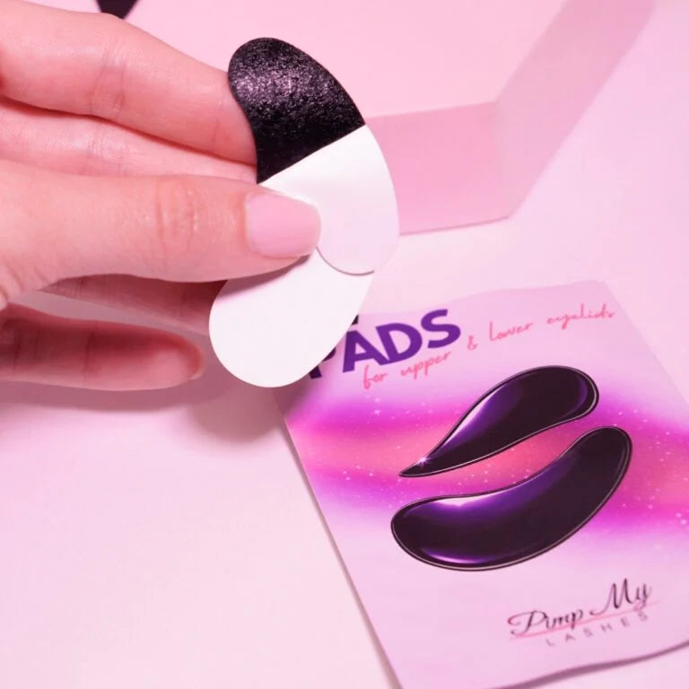 Black upper and lower eyelid patches for the UV method Pimp My Lashes