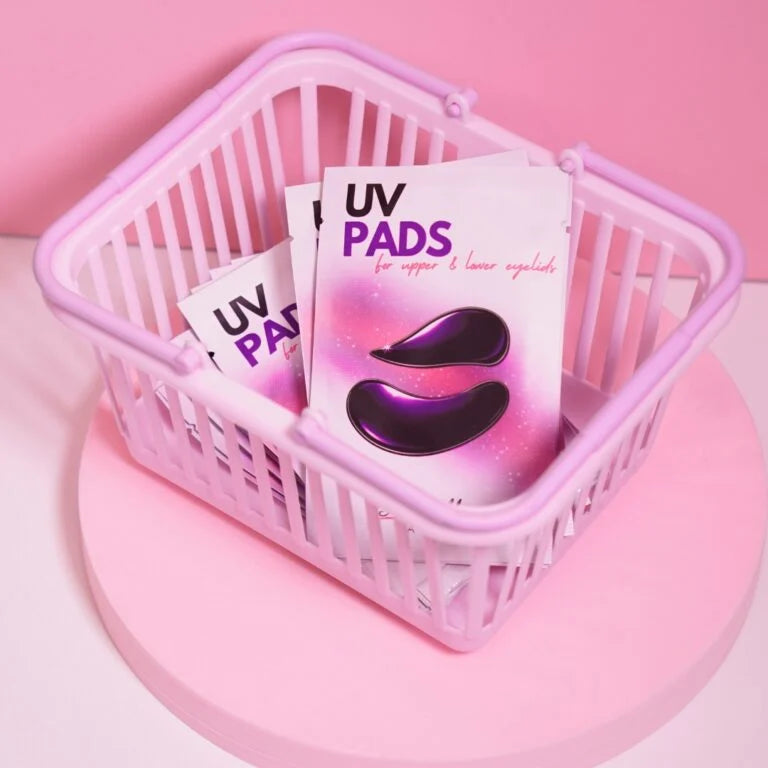 Black upper and lower eyelid patches for the UV method Pimp My Lashes