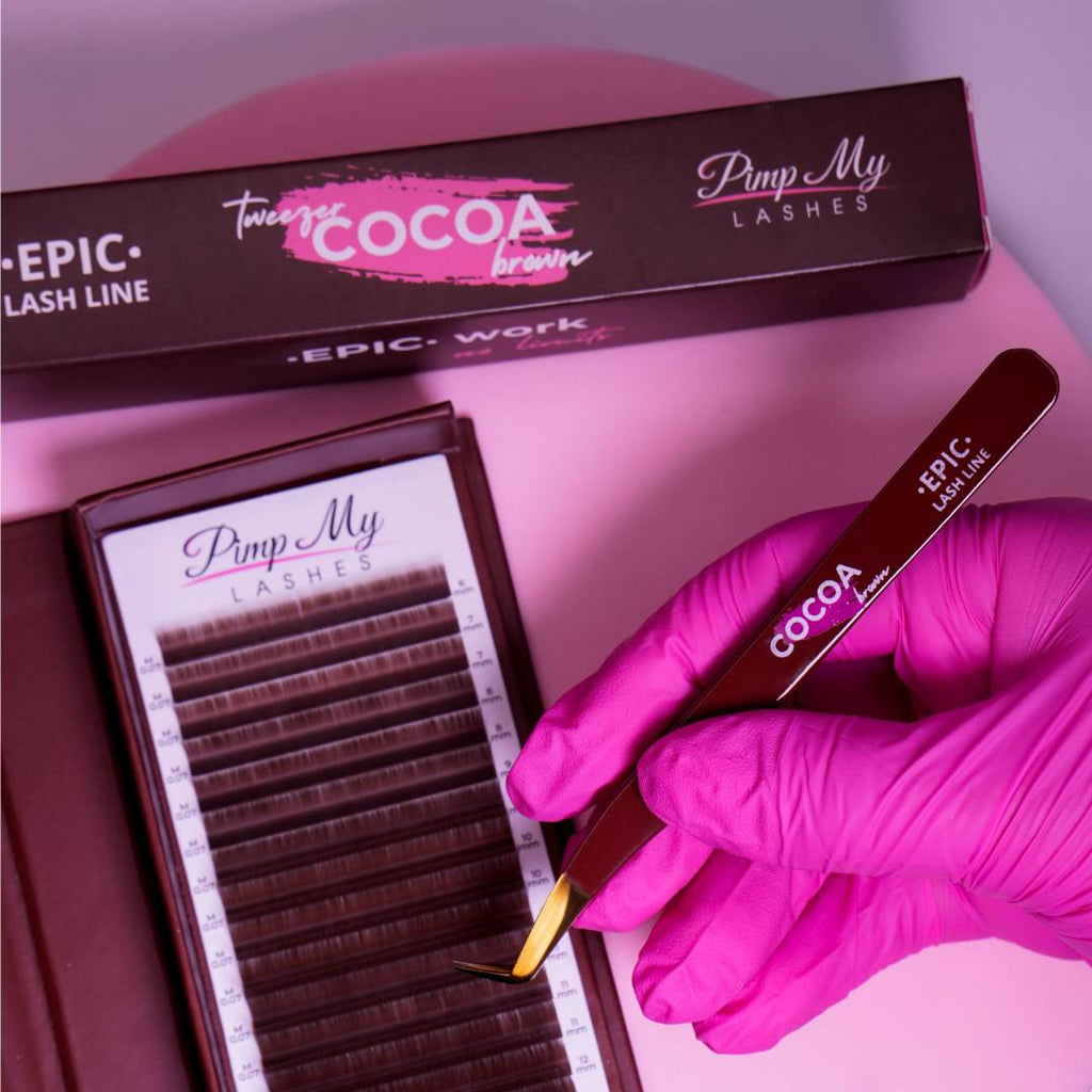 EPIC Cocoa Brown Eyelash Extension Tweezer – Pimp My Lashes