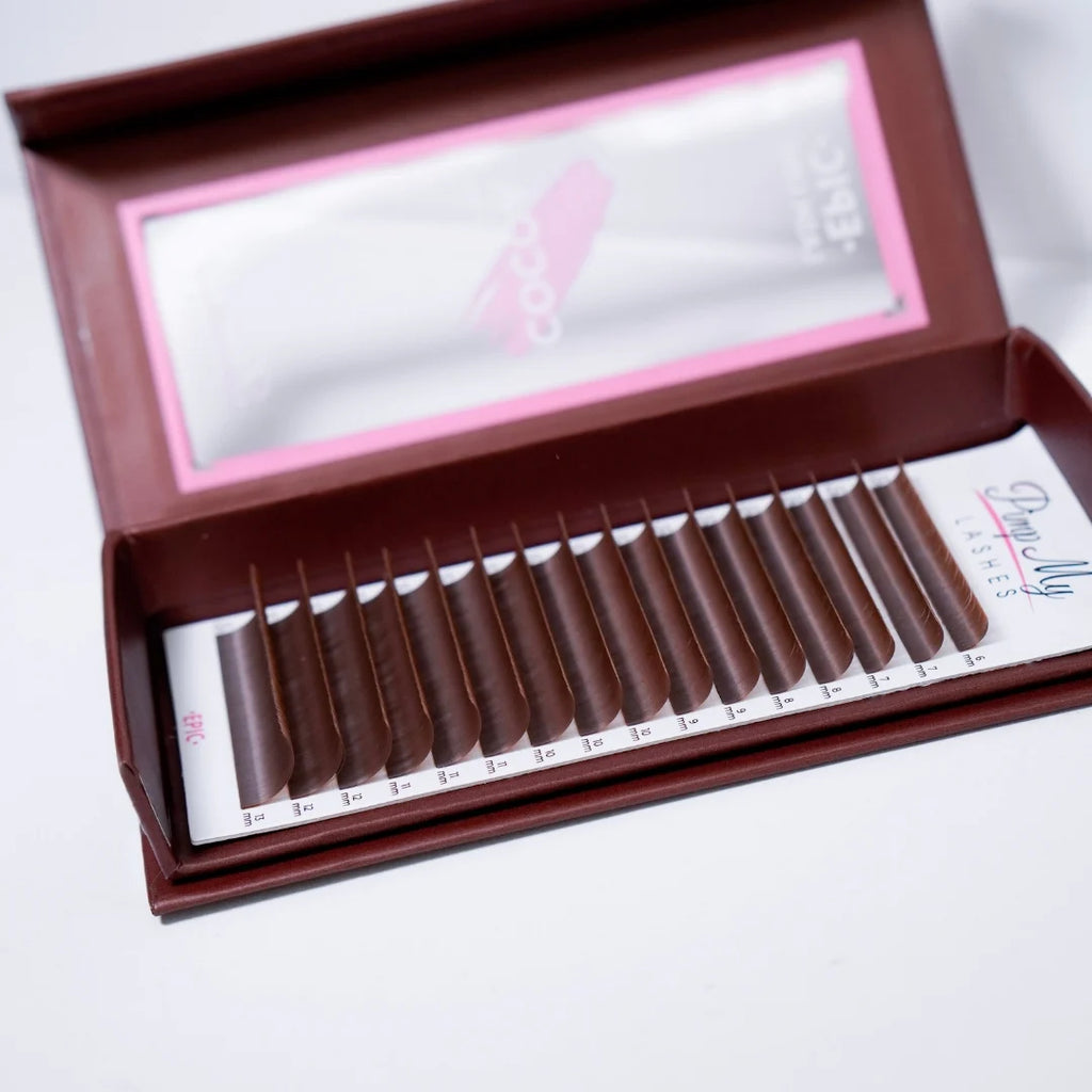 EPIC LASH LINE Matte Cocoa Eyelash Extensions by Pimp My Lashes