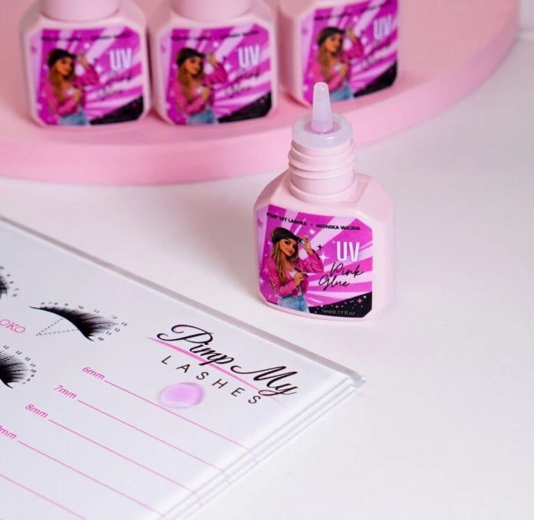 UV Eyelash Extension Glue – Pink Glue 5ml (Pimp My Lashes x Monika Wajda)