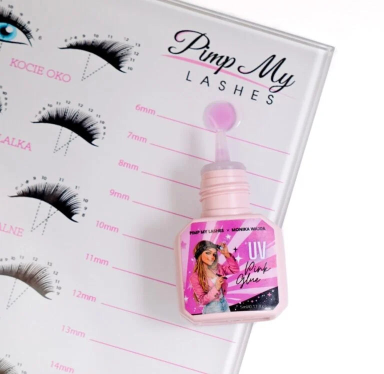 UV Eyelash Extension Glue – Pink Glue 5ml (Pimp My Lashes x Monika Wajda)