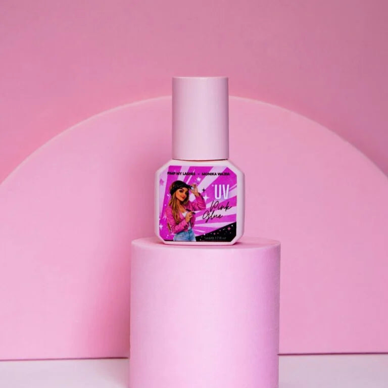 UV Eyelash Extension Glue – Pink Glue 5ml (Pimp My Lashes x Monika Wajda)