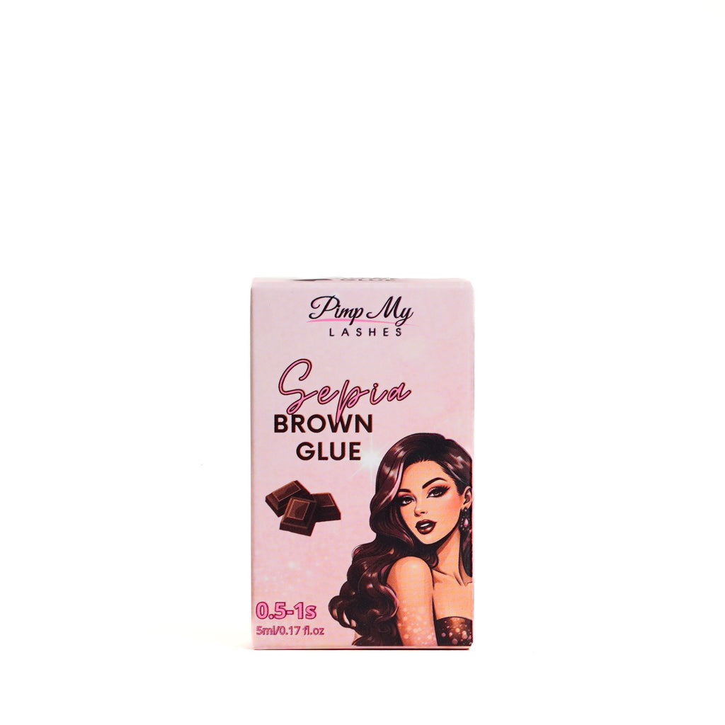 Sepia Brown Glue 5 ml – Dark Brown Eyelash Extension Adhesive (0.5–1 sec) – Pimp My Lashes