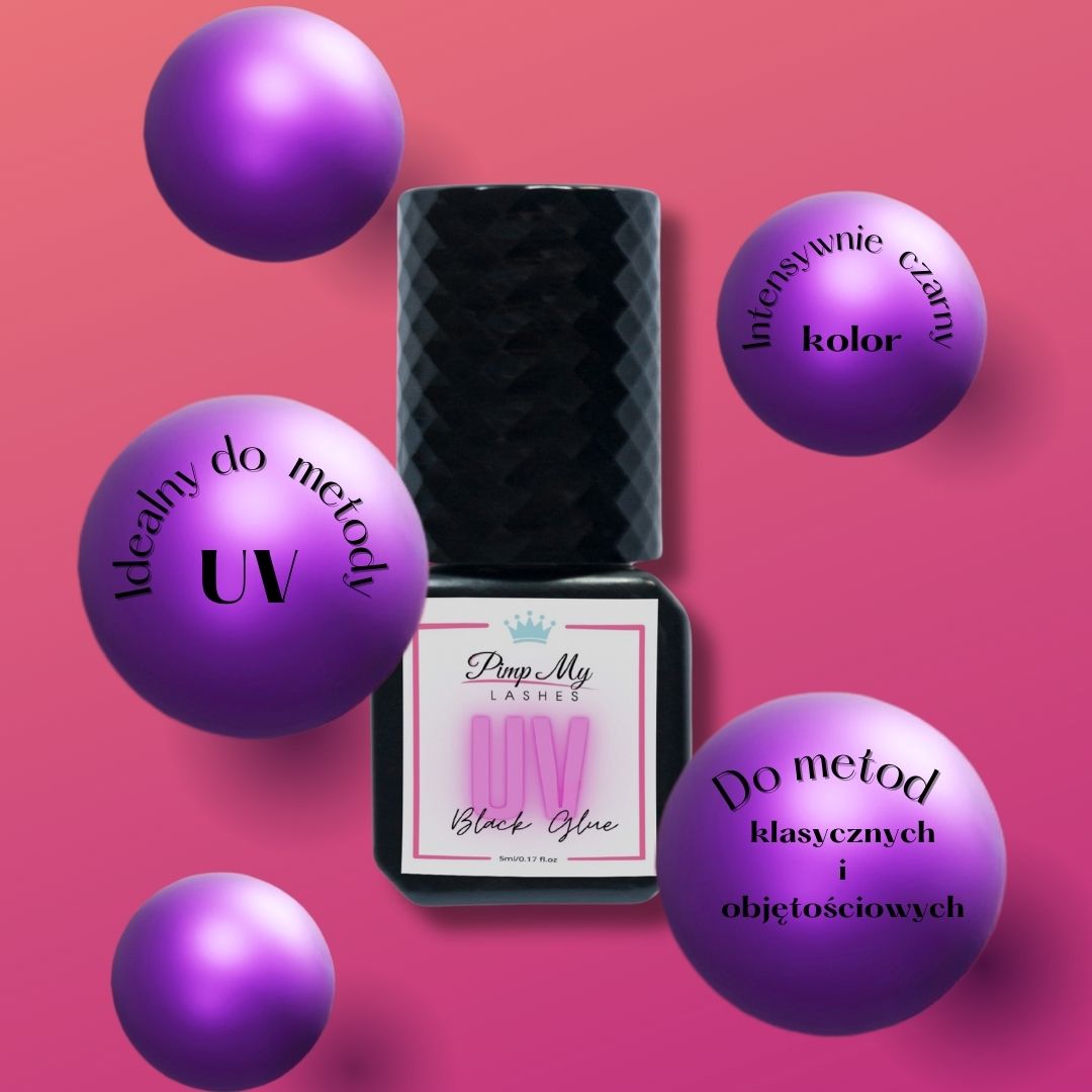 Pimp My Lashes UV Black and Purple Eyelash Extension Glue (5 ml)