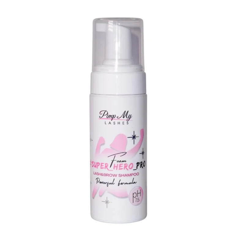Eyebrow and Eyelash Foam Shampoo, Super Hero Pro 150 ml Pimp My Lashes