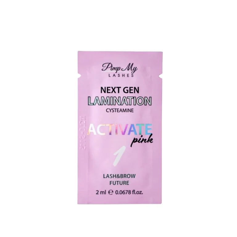 Korean Eyebrow and Eyelash Lamination Formula Step 1: Activate (Cysteamine Pink) – Next Gen Lamination – Pimp My Lashes