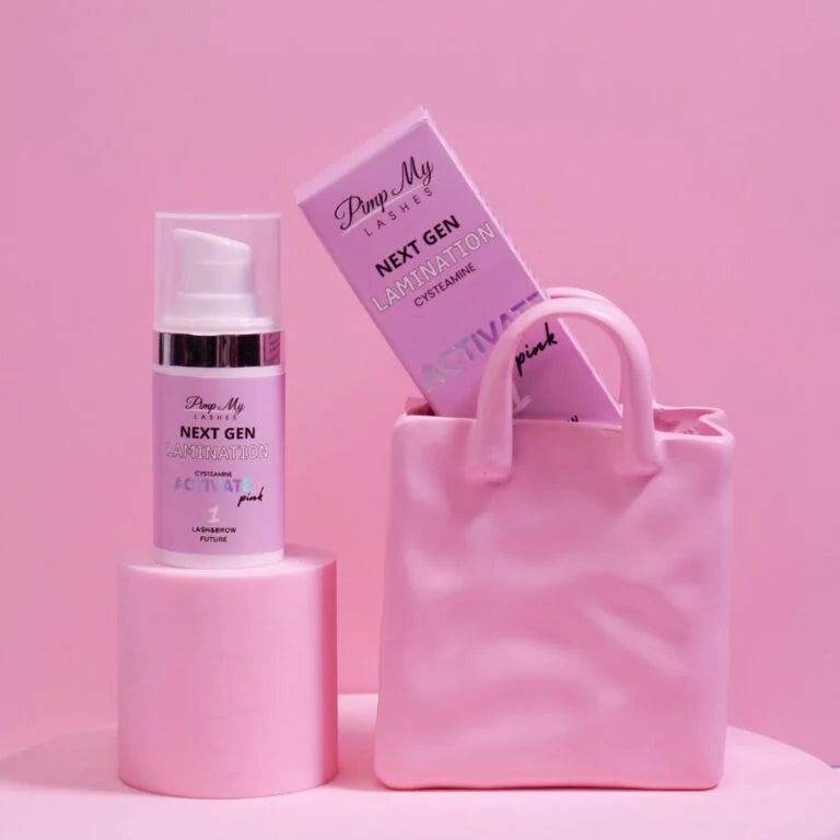 Korean Eyebrow and Eyelash Lamination Formula Step 1: Activate (Cysteamine Pink) – Next Gen Lamination – Pimp My Lashes