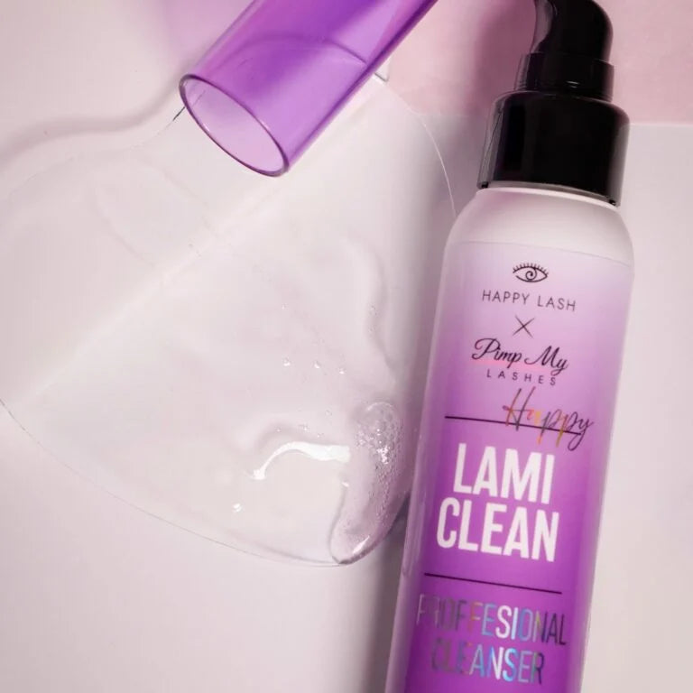 Professional Eyelash and Brow Lamination Aftercare Treatment Happy Lami Clean 100ml Pimp My Lashes x HAPPY LASH