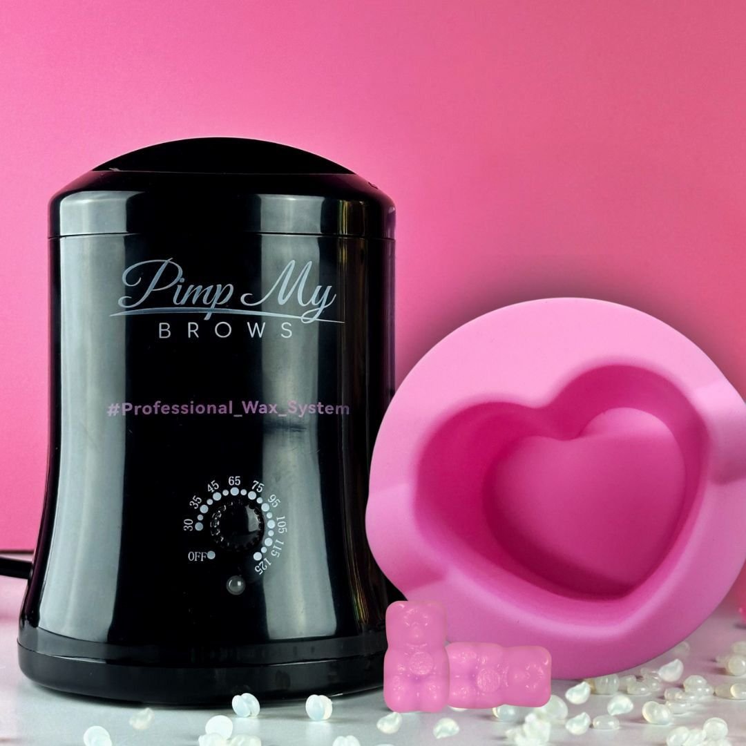 Silicone Wax Pot – Heart Shape PINK – Pimp My Brows