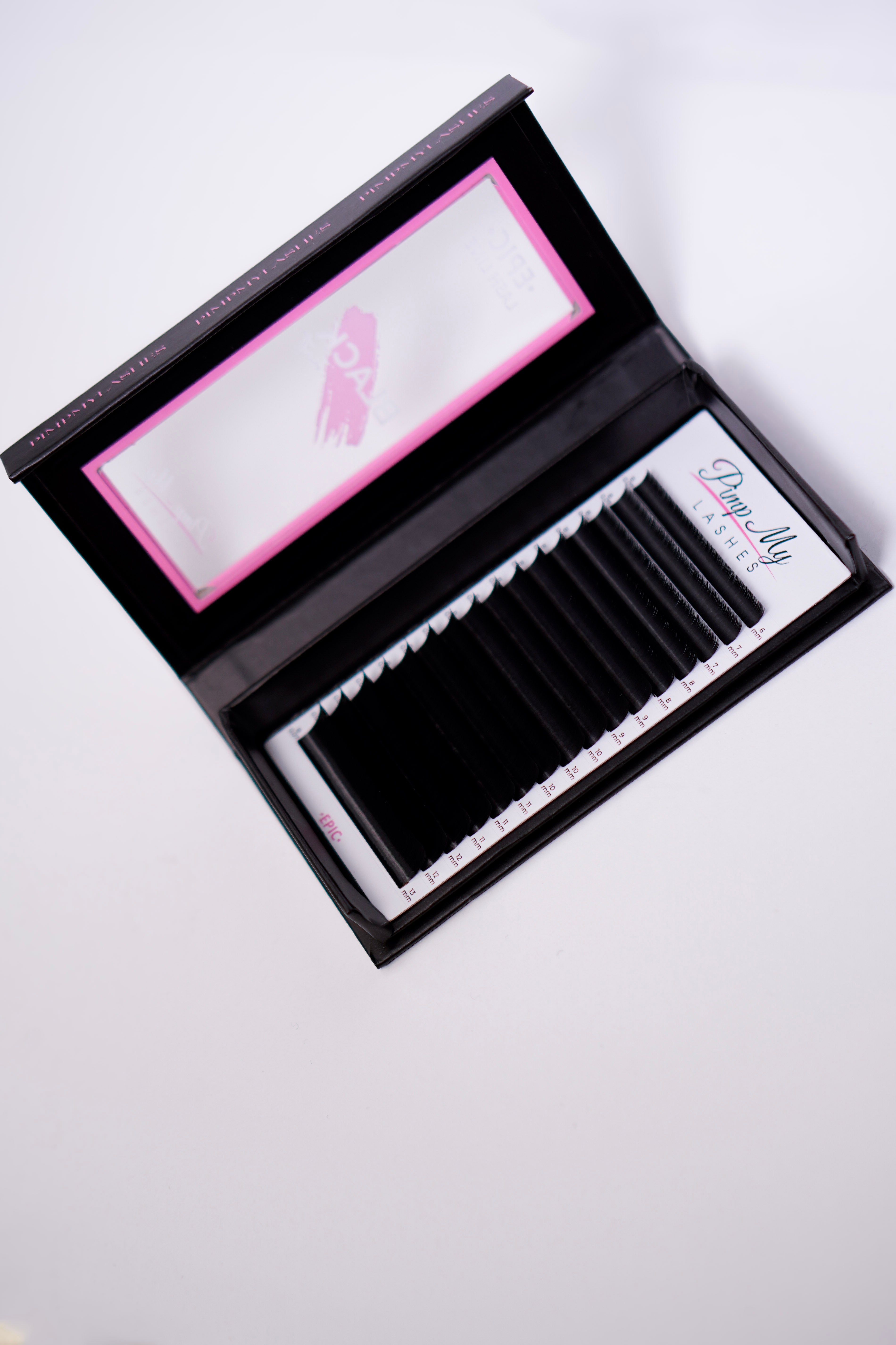 Black Eyelashes for Extension EPIC LASH LINE Black Matt Pimp My Lashes
