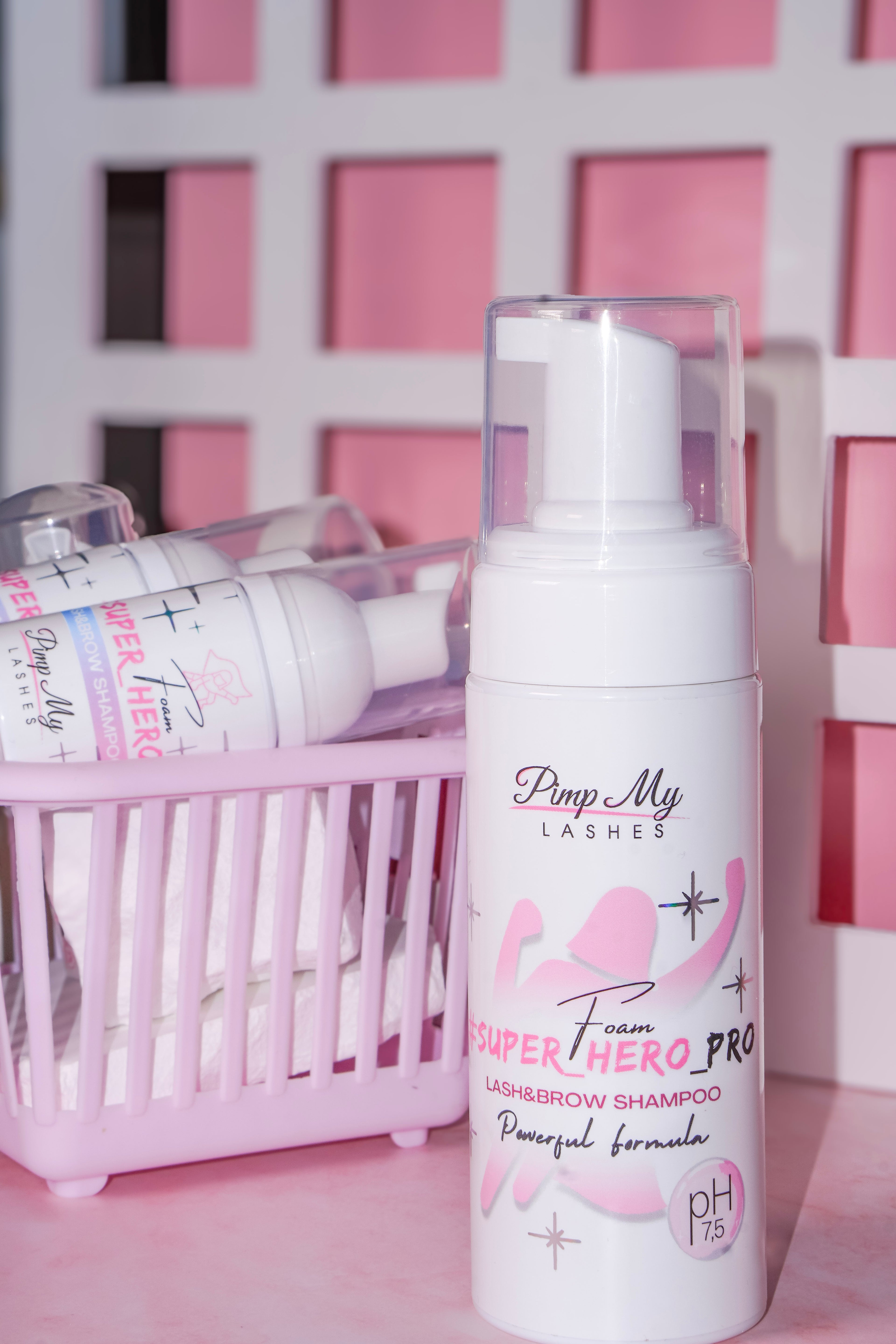Eyebrow and Eyelash Foam Shampoo, Super Hero Pro 150 ml Pimp My Lashes