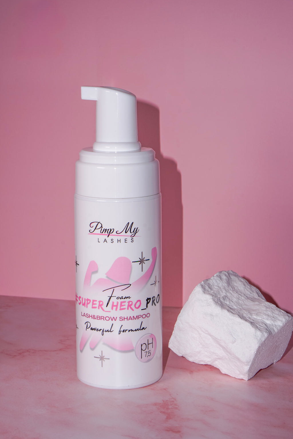 Eyebrow and Eyelash Foam Shampoo, Super Hero Pro 150 ml Pimp My Lashes